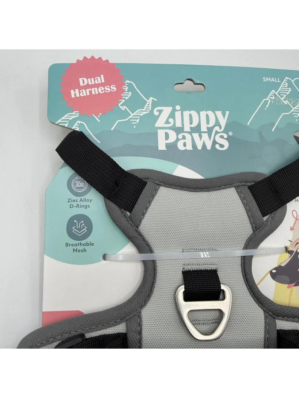 ZippyPaws No Pull Dog Harness Small Gray Grey 10 to 20 lbs ZPC-C0002 Zippy Paws